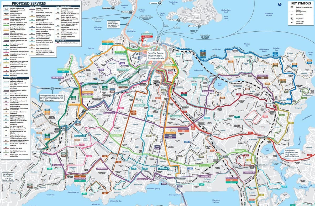 Auckland plan des transports publics