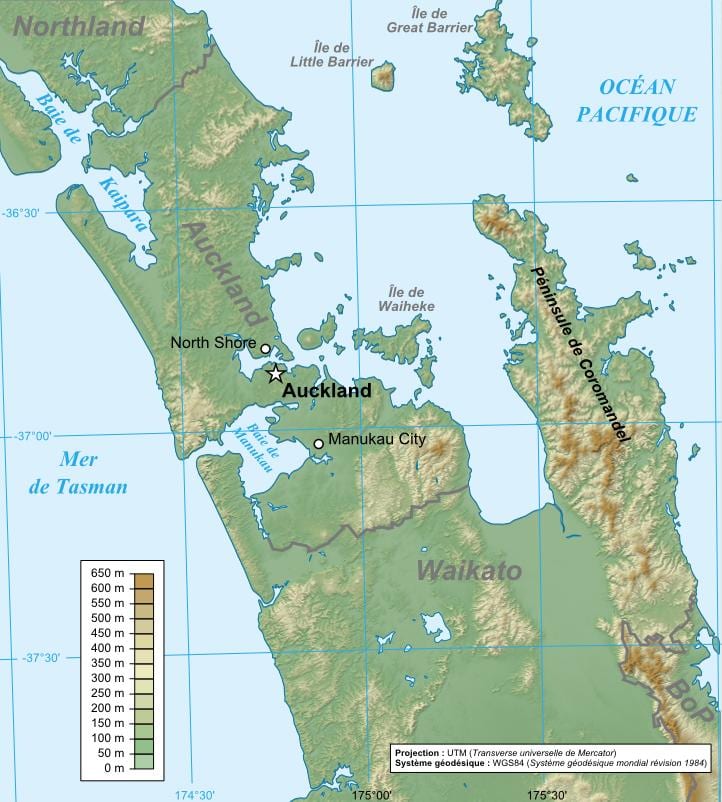 Auckland carte géologique