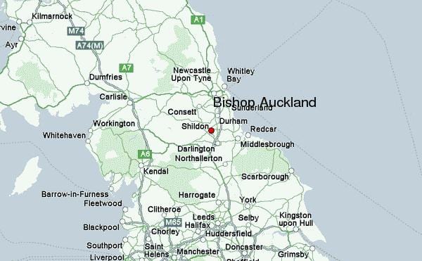 carte de Bishop Auckland