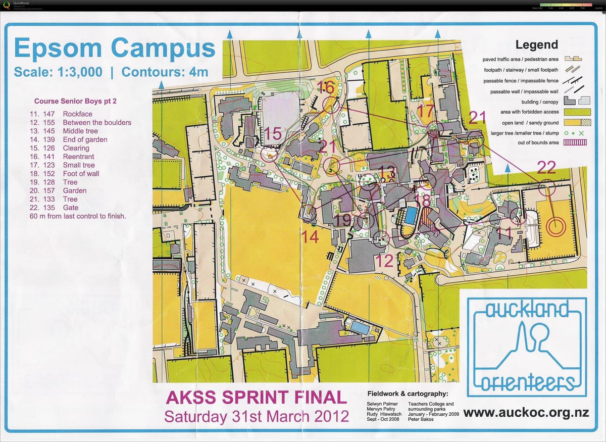 carte d'Epsom Auckland