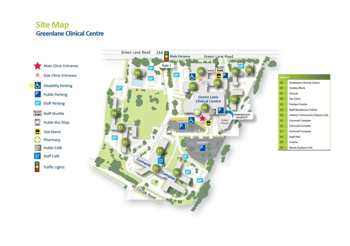 carte de Middlemore hôpital