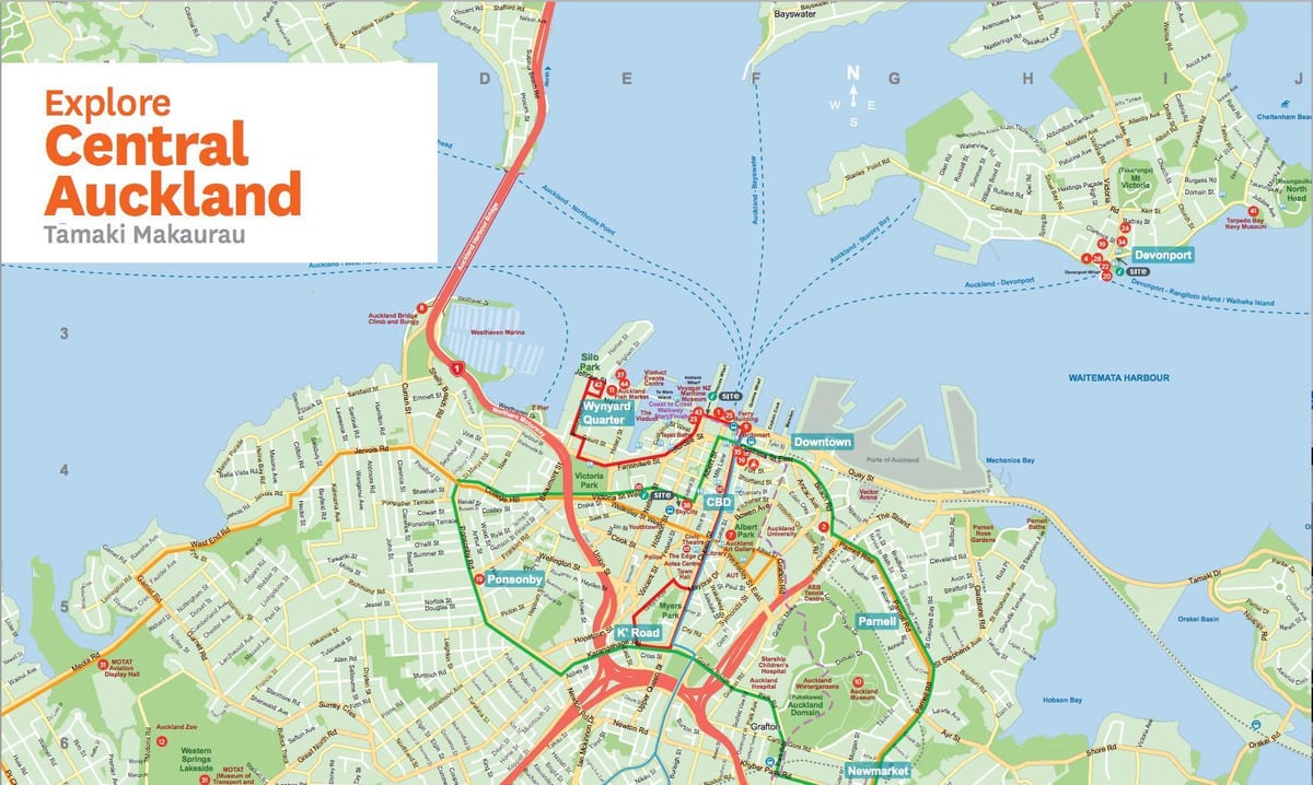 carte de Parnell Auckland
