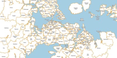 Carte de la banlieue d'Auckland