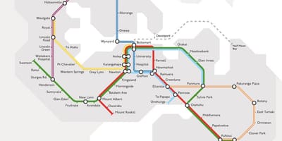Carte du Train Auckland