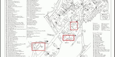 Auckland uni ville carte du campus