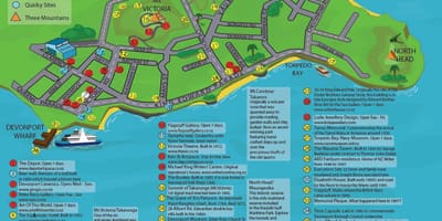 La carte de Devonport Auckland