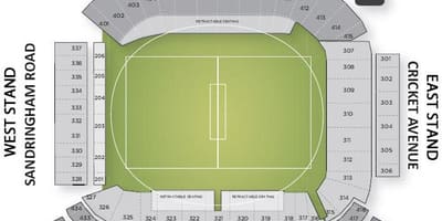 Carte de l'Eden park d'Auckland