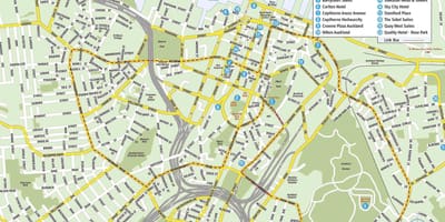 Auckland, en Nouvelle-Zélande carte