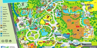La carte de Auckland zoo